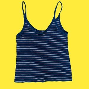 brandy melville navy red white striped tank top